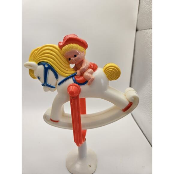 Lot Of 2 Vintage STAHLWOOD ROCKING HORSE RATTLES w/ Sunction Cup - 1950's - Picture 3 of 8